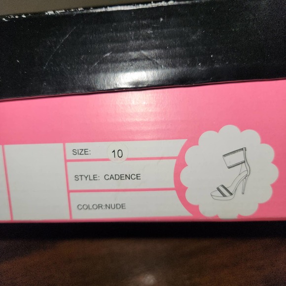 Charlotte Russe NIB Open Toe Ankle Strap Faux Snakeskin Cadence Stilettos, 10 - Picture 11 of 11